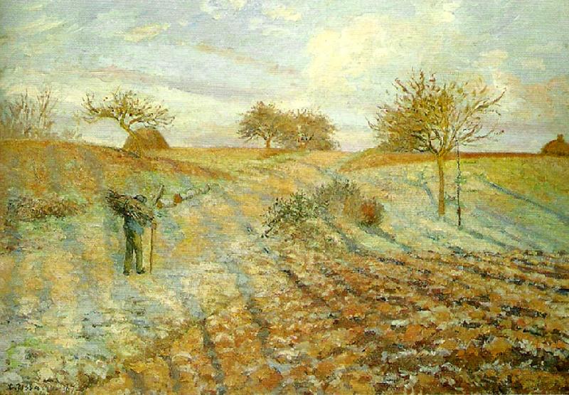 Camille Pissarro hoarfrost the old road to ennery Germany oil painting art